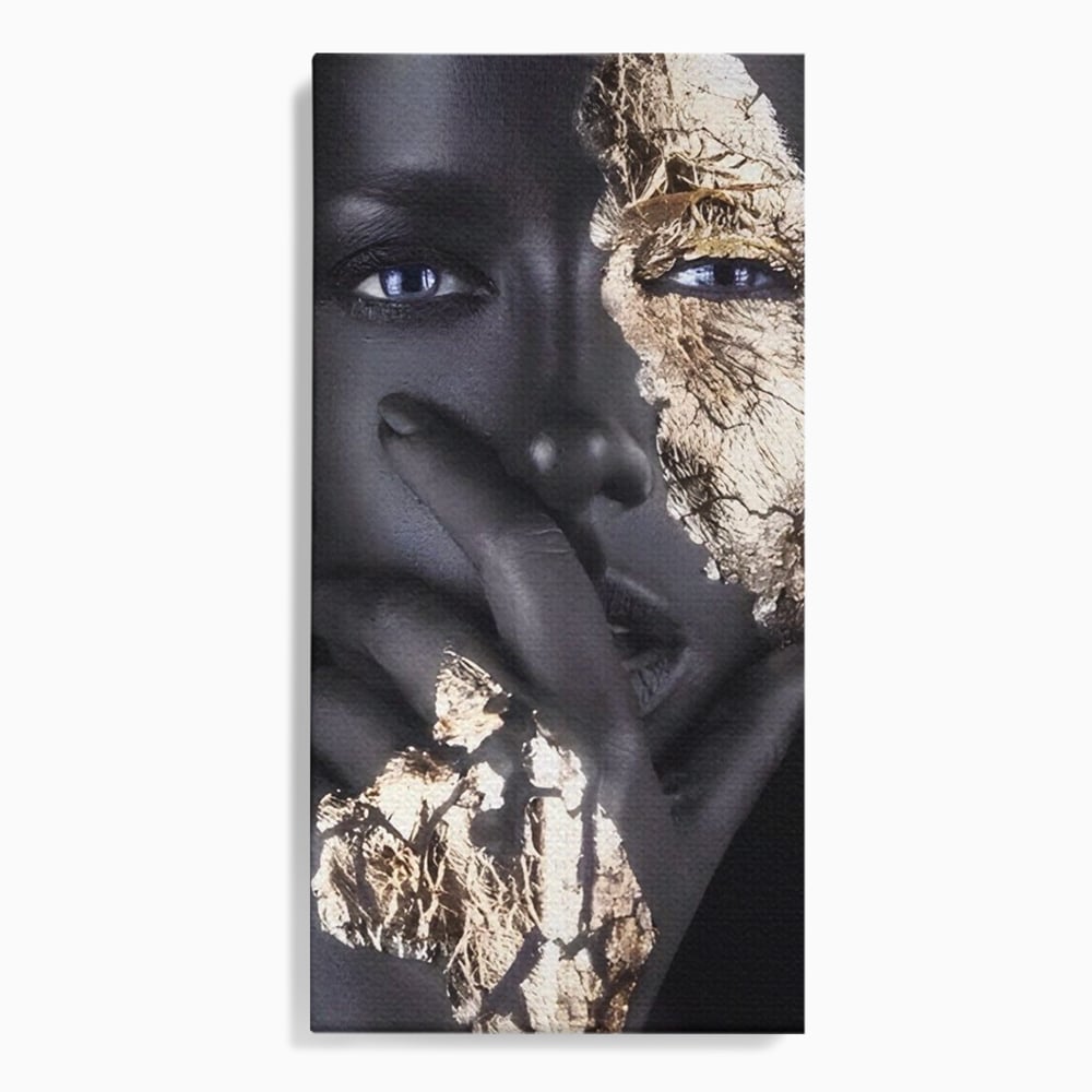 Tablou canvas cu tablou canvas cu portret de femeie, fara rama, pe sasiu de lemn